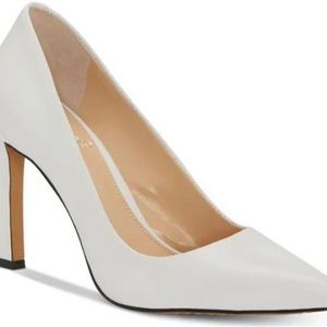 Vince Camuto White Leather Stilletos